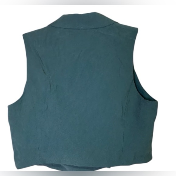 BCBGeneration Cropped Double-Breasted Button Vest Jacket Sleeveless Top - Picture 6 of 6